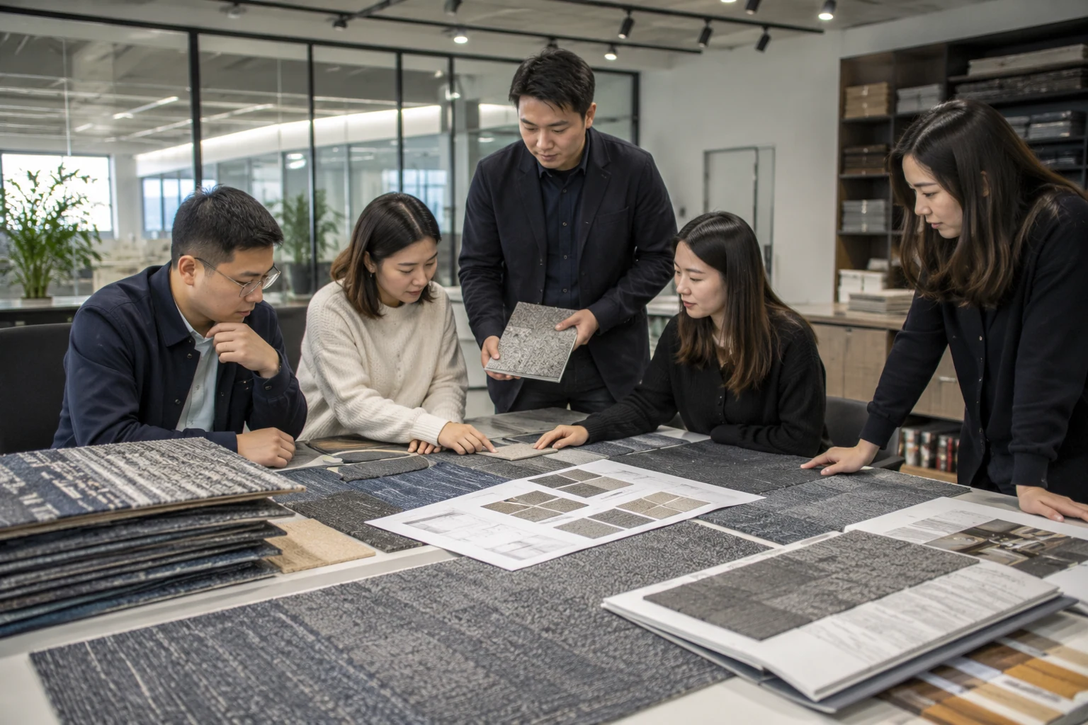 Commercial carpet document and custom design support