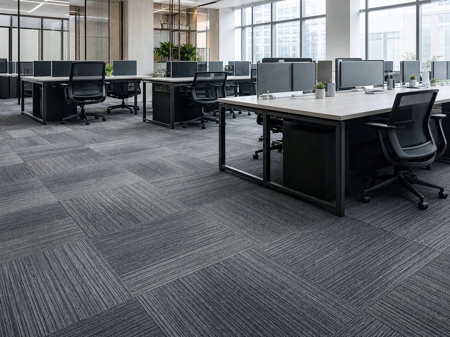 Commercial carpet tiles product background