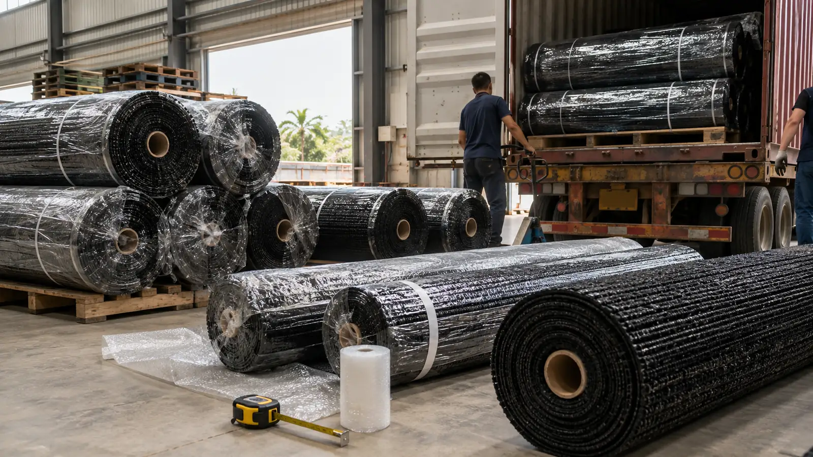 OEM roll size and packaging planning for gold mining carpet distributor orders