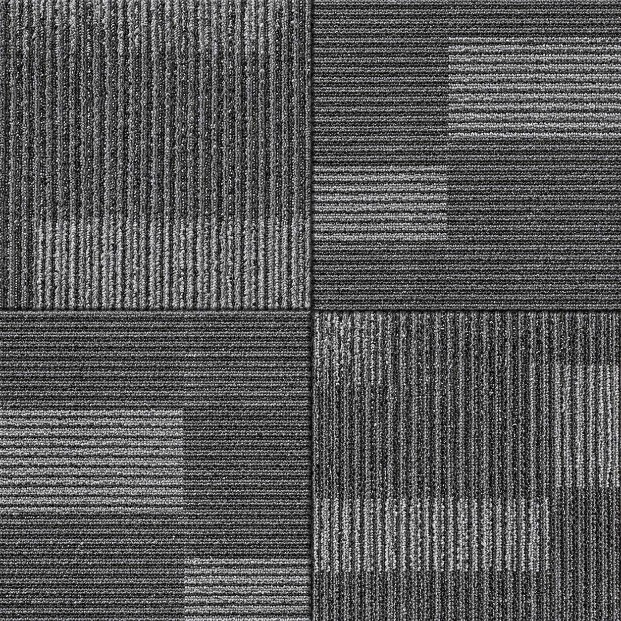 Linear Block PP Carpet Tiles 50×50 cm for Offices: design or material reference 7; verify the physical sample