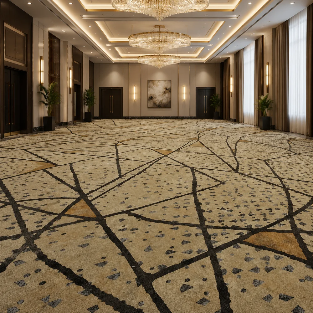 Made-to-order carpet for a boutique hotel bedroom renovation